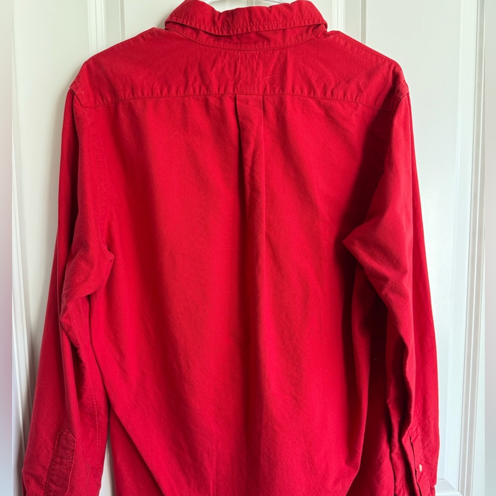Polo by Ralph Lauren Men's Red Classic Fit Oxford Shirt - Picture 4 of 5